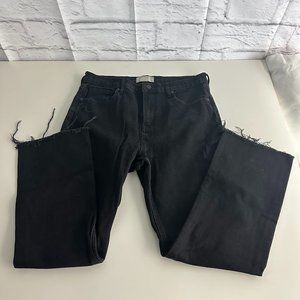 Everlane Black Denim with Unfinished Hem